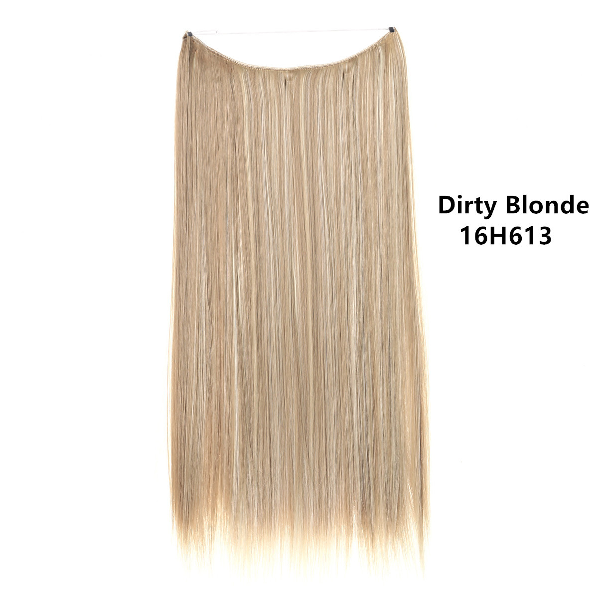 Synthetic Fiber Clip in Extensions Single/  EZ-Wire-  Straight (M02)