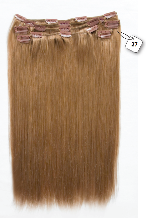 RedFox Clip-in Extensions 45cm - Extra Volume - 150 gram #27 Dark Blonde