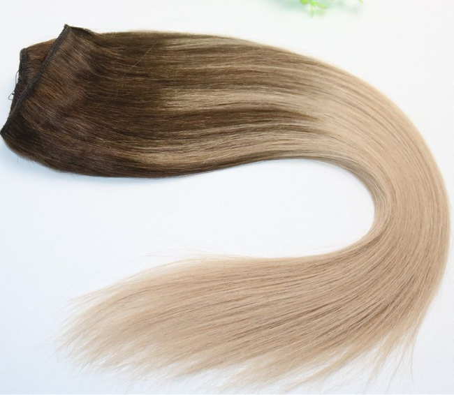 RedFox Clip-in Extensions  - Luxury - 45cm- #BE535 (Ombré Balayage Platinum)