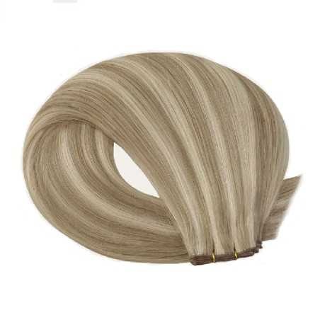 Virgin hair Genius Weft 50gram #HT222- Ash blonde with Platinum Blonde