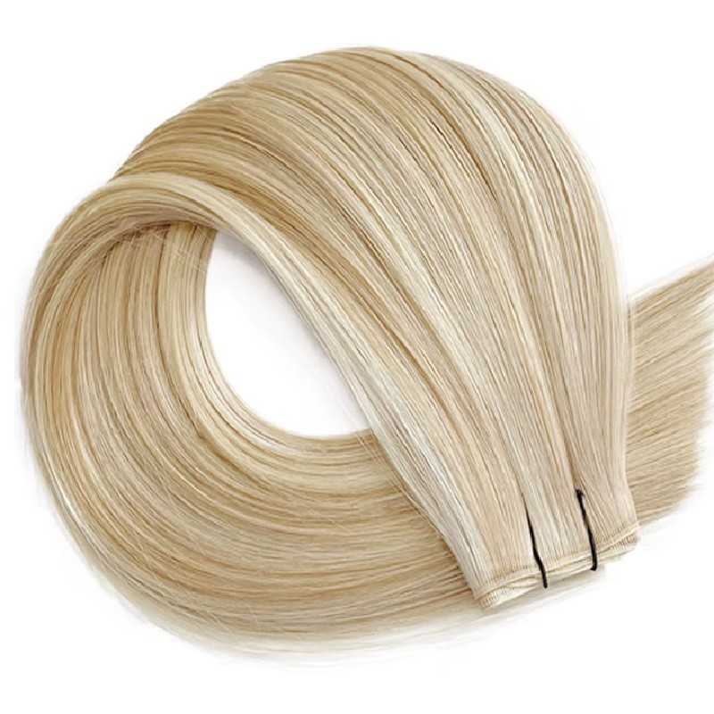 Virgin hair Genius Weft 50gram #HT268- Honey Blonde with Platinum Blonde Virgin hair Genius Weft 50gram #HT268- Honey Blonde with Platinum Blonde
