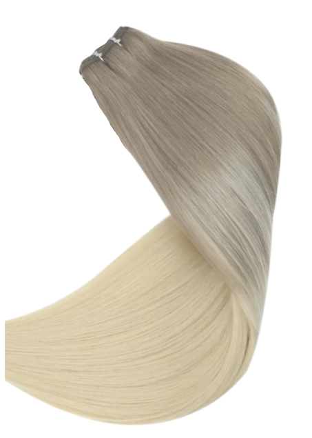 Virgin hair Genius Weft 50gram- #BE557-Ash blonde-light blonde Balayage Virgin hair Genius Weft 50gram- #BE557-Ash blonde-light blonde Balayage