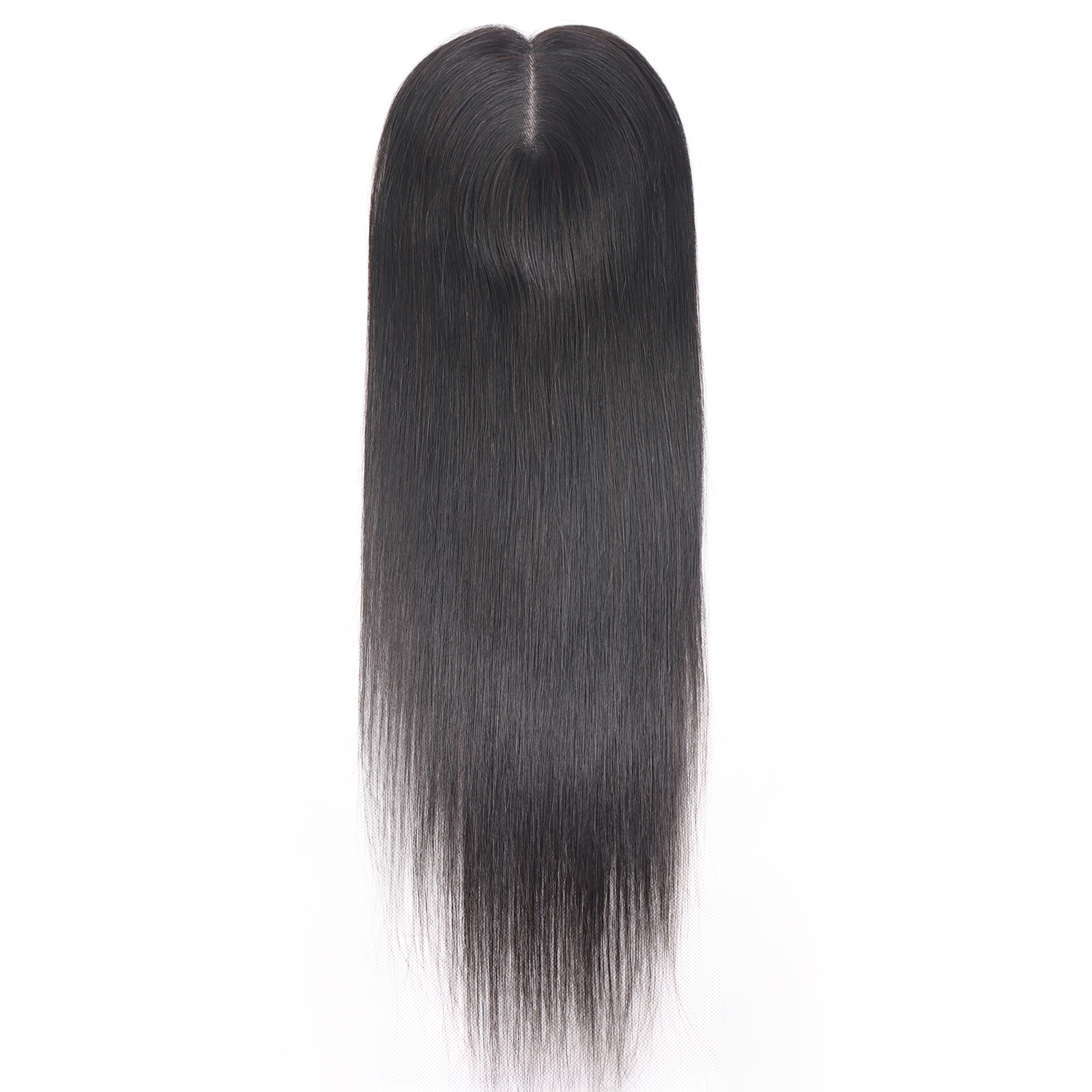 Mono Haar Topper-7.5 cm * 12.5 cm 100% Human Hair #NA Natural Black