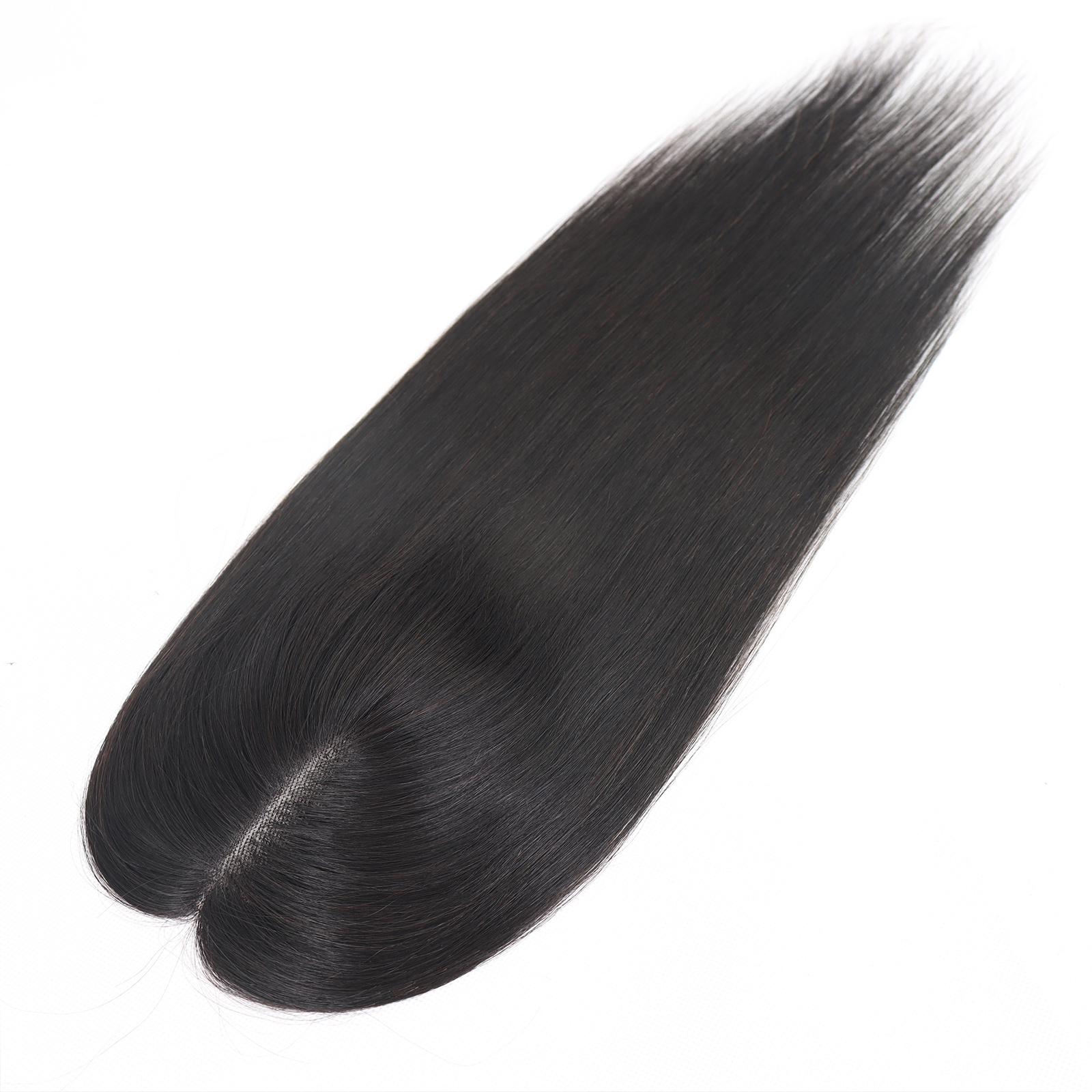 Mono Haar Topper-7.5 cm * 12.5 cm 100% Human Hair #NA Natural Black