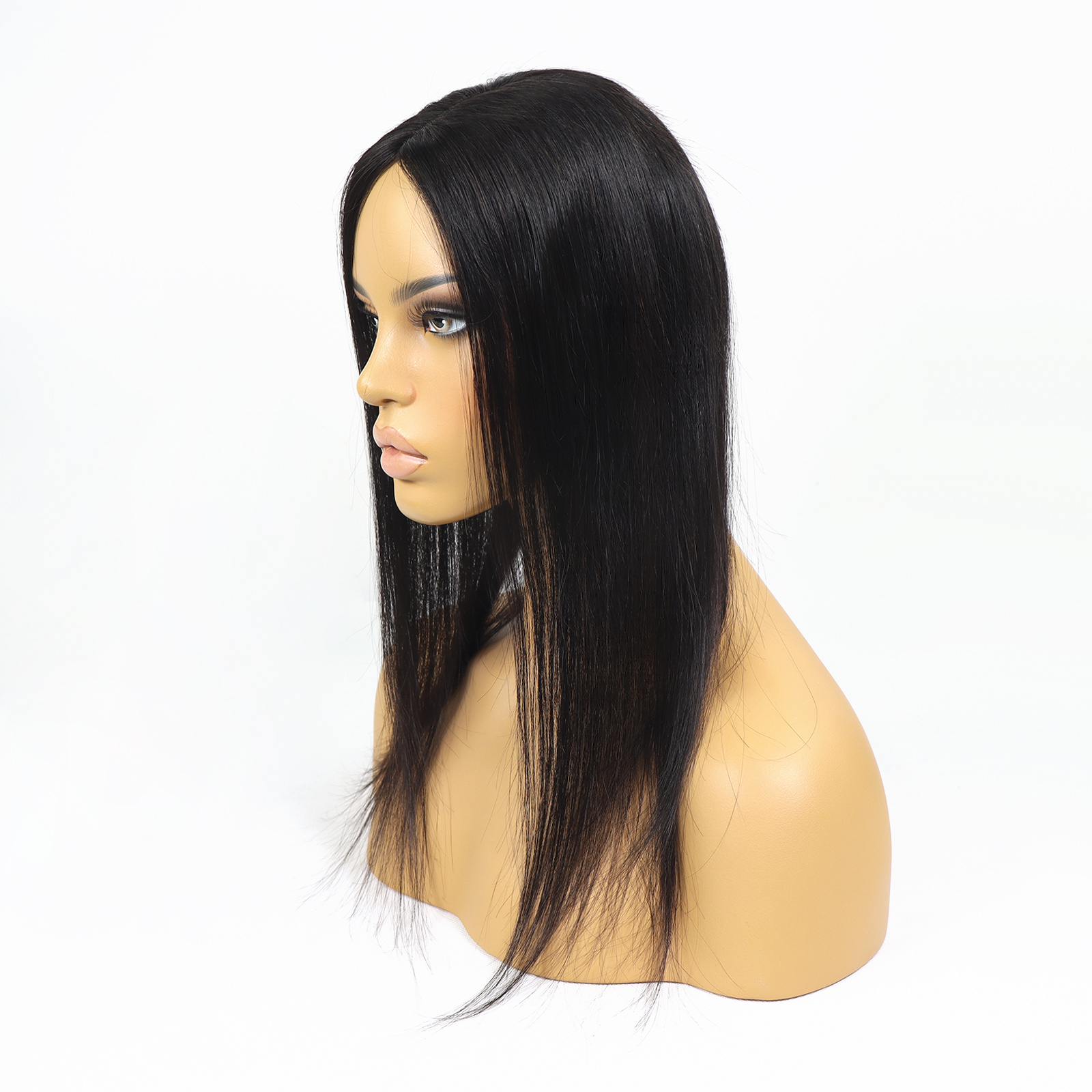 Mono Haar Topper-7.5 cm * 12.5 cm 100% Human Hair #NA Natural Black Mono Haar Topper-7.5 cm * 12.5 cm 100% Human Hair #NA Natural Black
