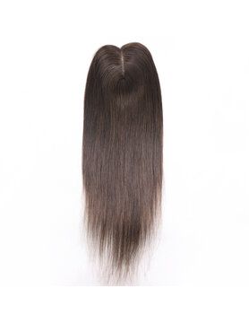 Mono Haar Topper-7.5 cm * 12.5 cm 100% Human Hair #2 Dark Brown