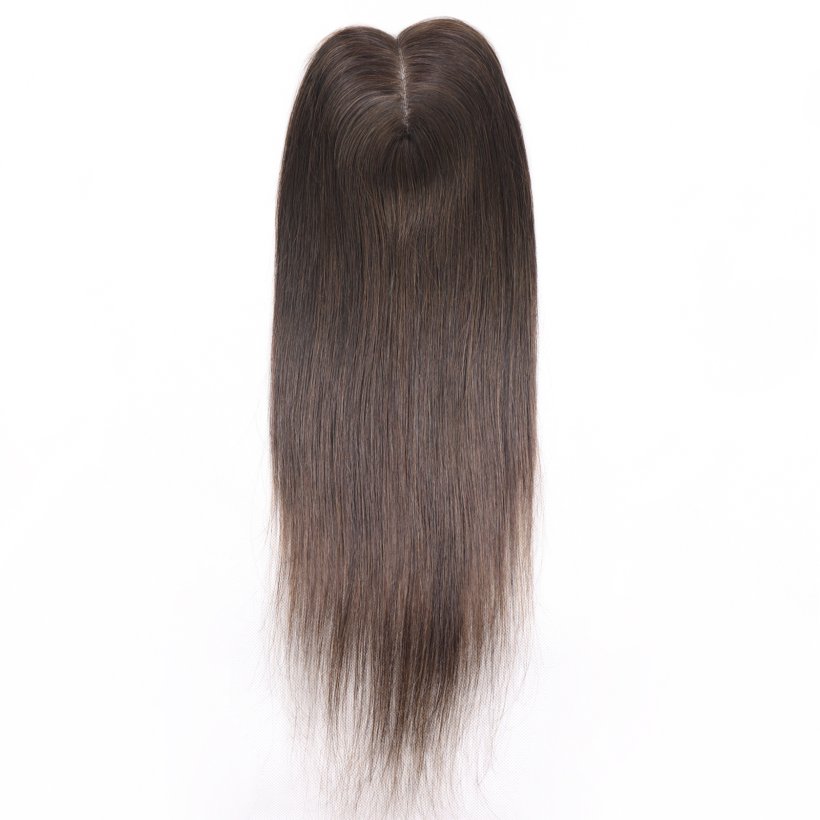 Mono Haar Topper-7.5 cm * 12.5 cm 100% Human Hair #2 Dark Brown