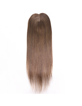 Mono Haar Topper-7.5 cm * 12.5 cm 100% Human Hair #4 Medium Brown