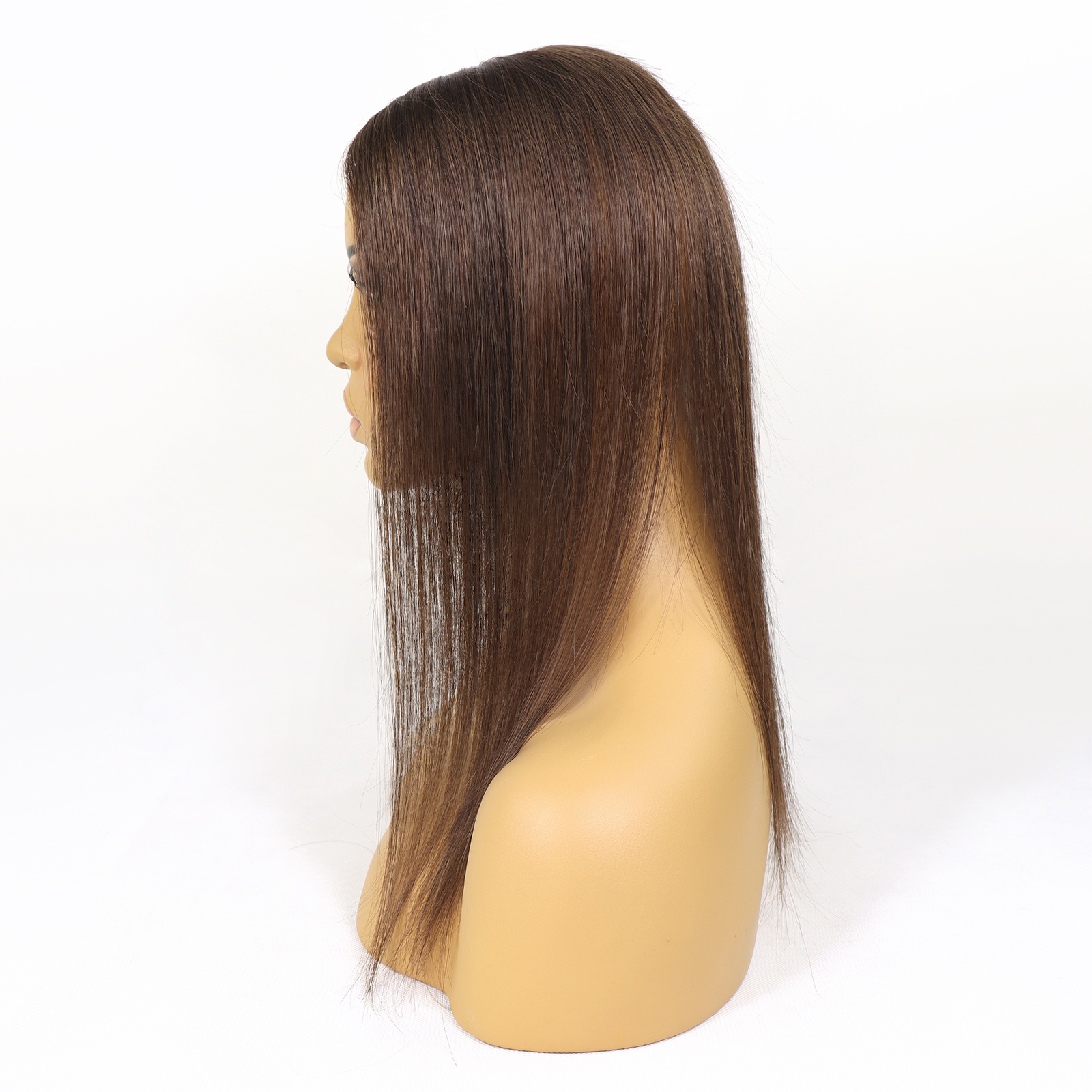 Mono Haar Topper-7.5 cm * 12.5 cm 100% Human Hair #4 Medium Brown Mono Haar Topper-7.5 cm * 12.5 cm 100% Human Hair #4 Medium Brown