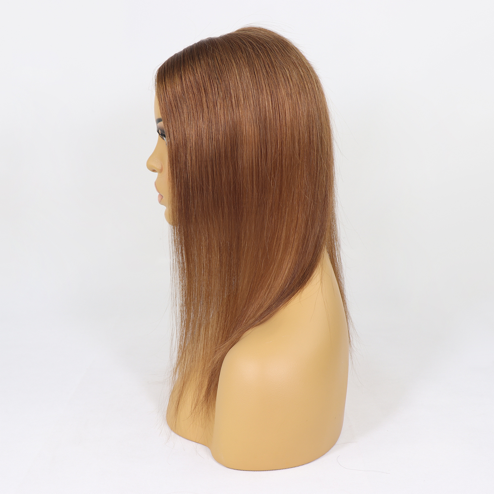 Mono Haar Topper-7.5 cm * 12.5 cm 100% Human Hair #6 Light Brown Mono Haar Topper-7.5 cm * 12.5 cm 100% Human Hair #6 Light Brown