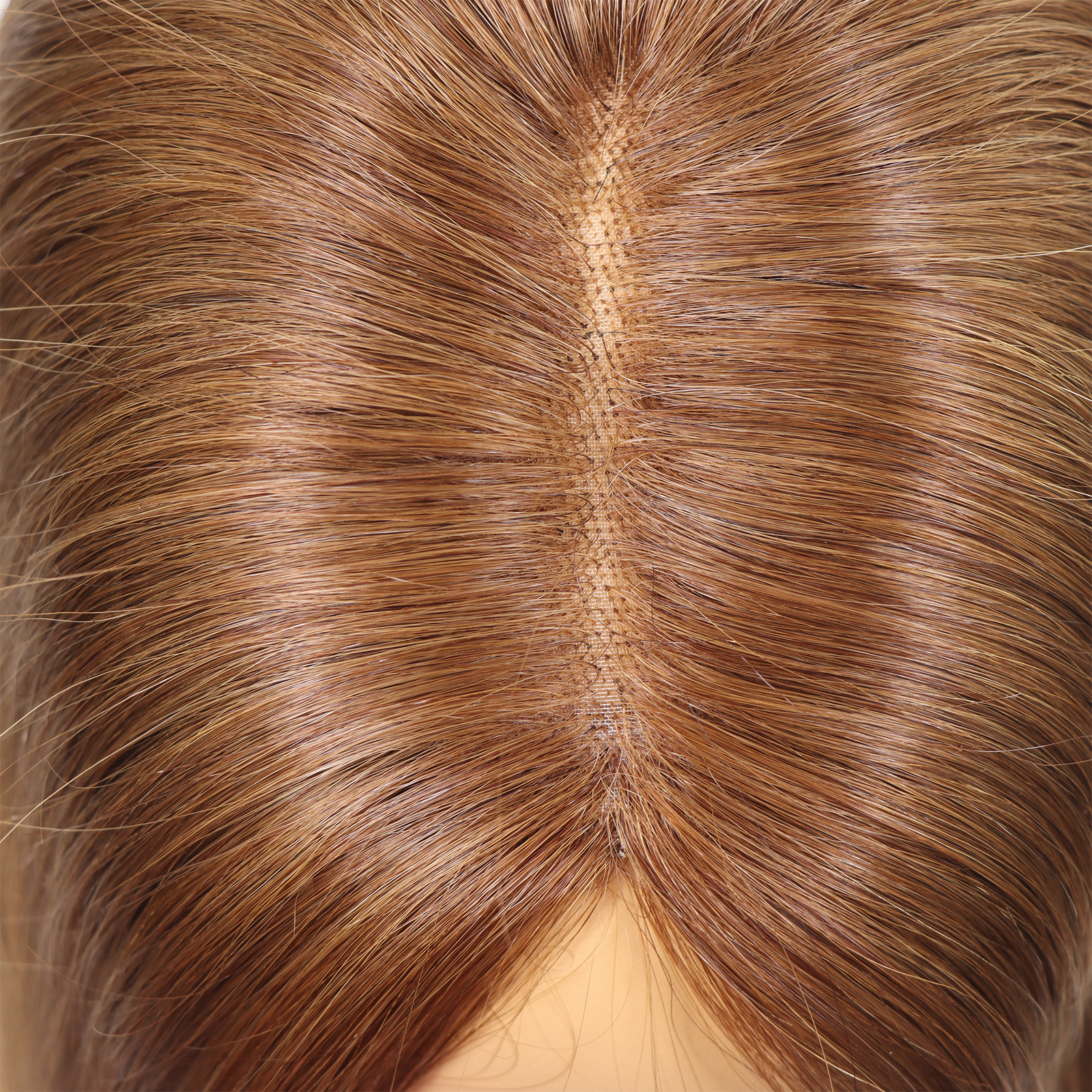 Mono Haar Topper-7.5 cm * 12.5 cm 100% Human Hair #6 Light Brown Mono Haar Topper-7.5 cm * 12.5 cm 100% Human Hair #6 Light Brown