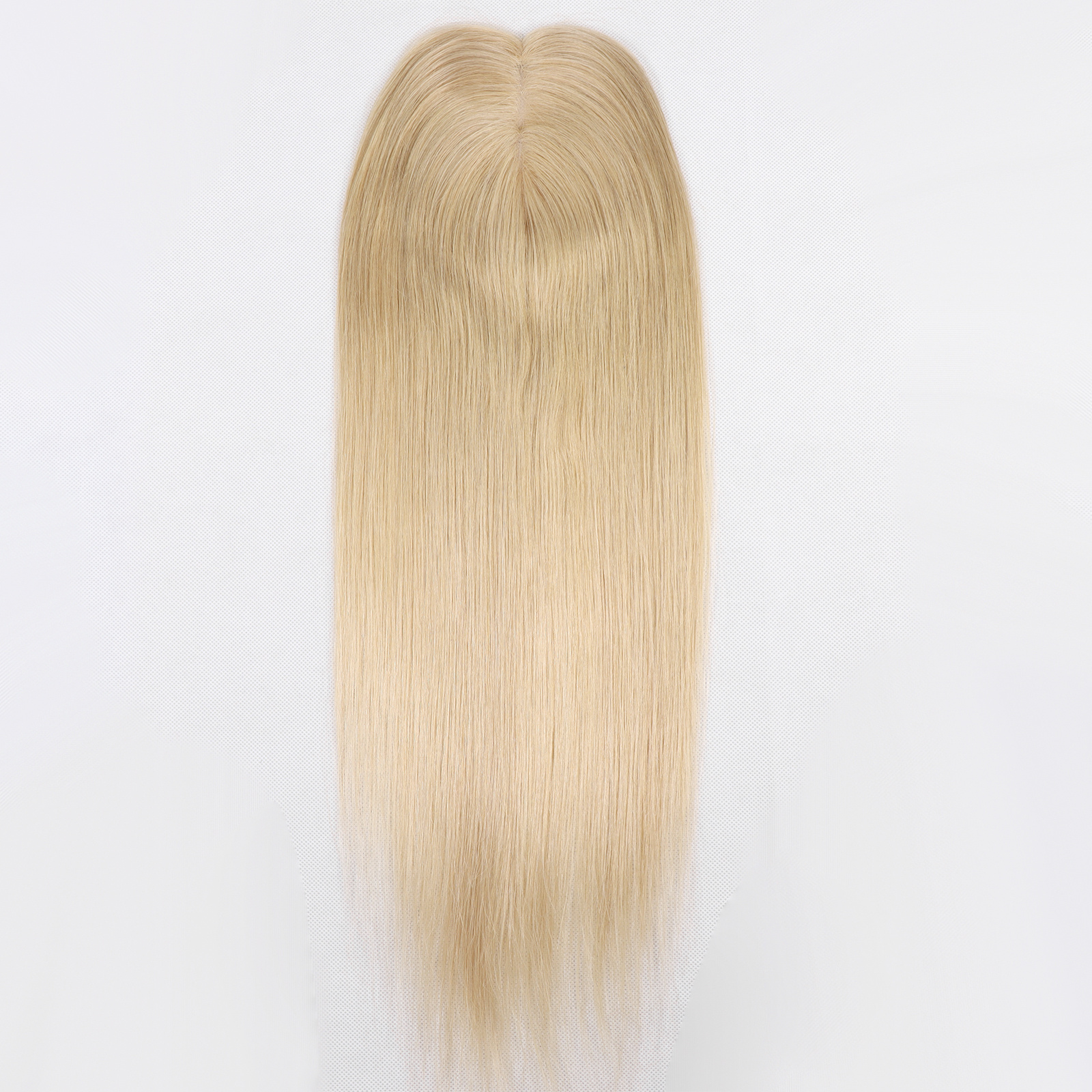 Mono Haar Topper-7.5 cm * 12.5 cm 100% Human Hair #18 Honey Blonde