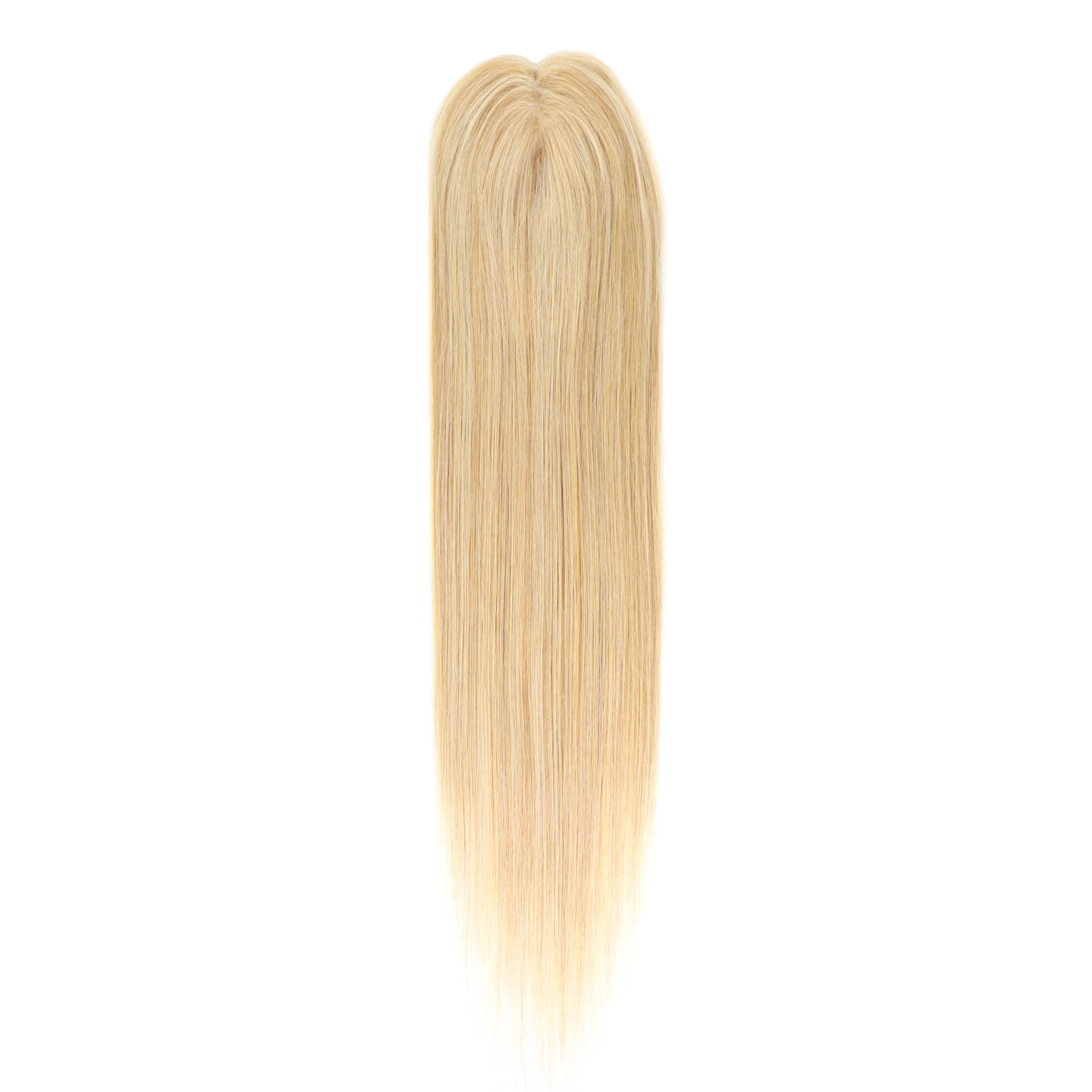 Mono Haar Topper-7.5 cm * 12.5 cm 100% Human Hair #27/613 Light Blonde mix