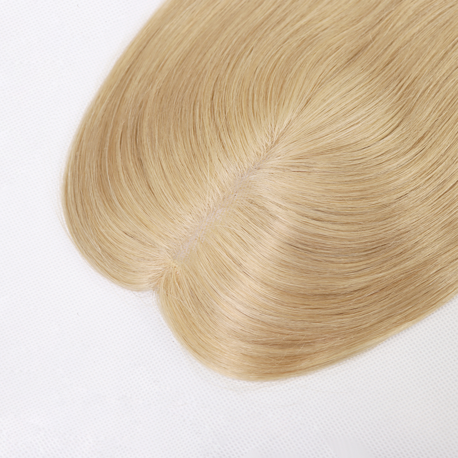 Mono Haar Topper-7.5 cm * 12.5 cm 100% Human Hair #18 Honey Blonde