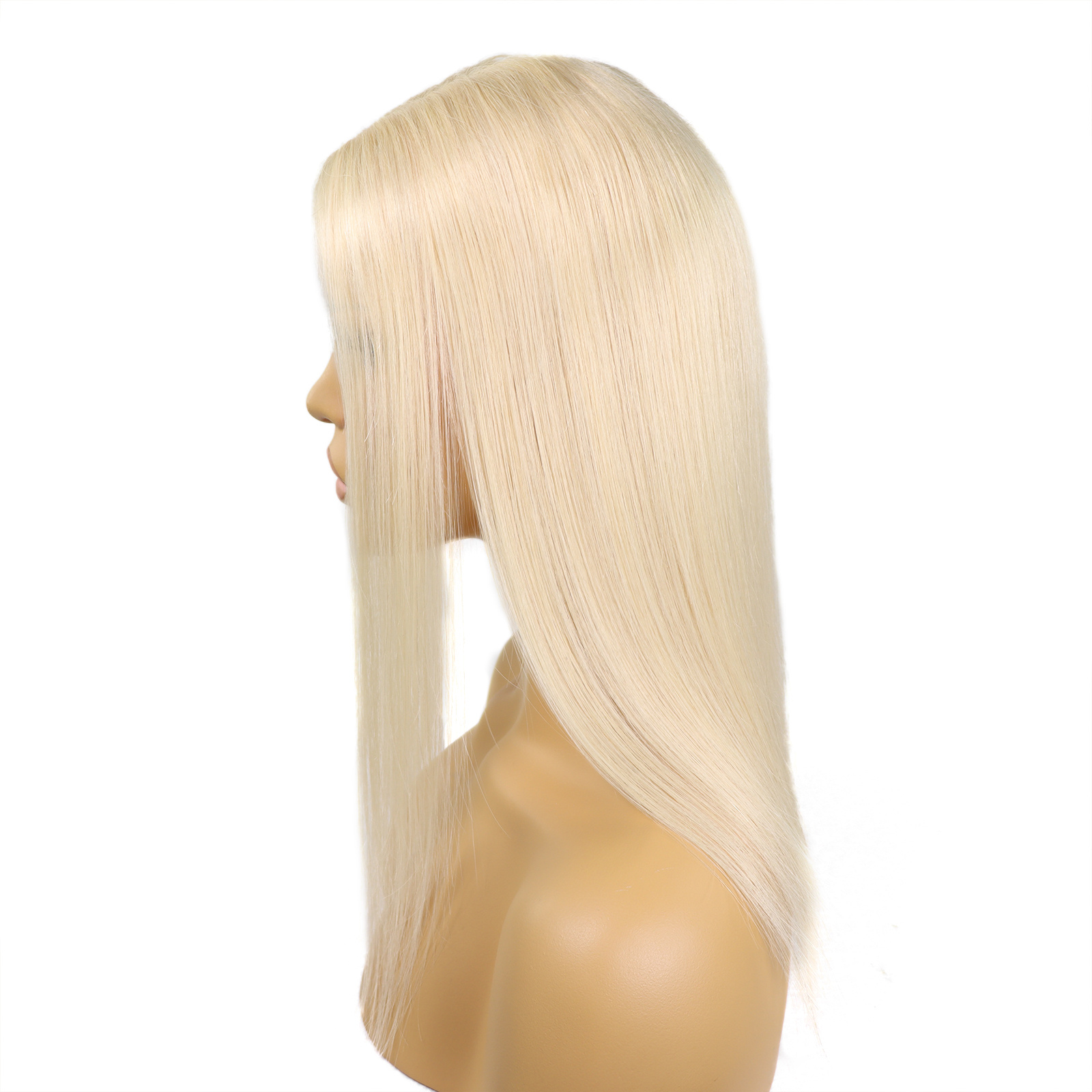 Mono Haar Topper-7.5 cm * 12.5 cm 100% Human Hair #613 Light Blonde