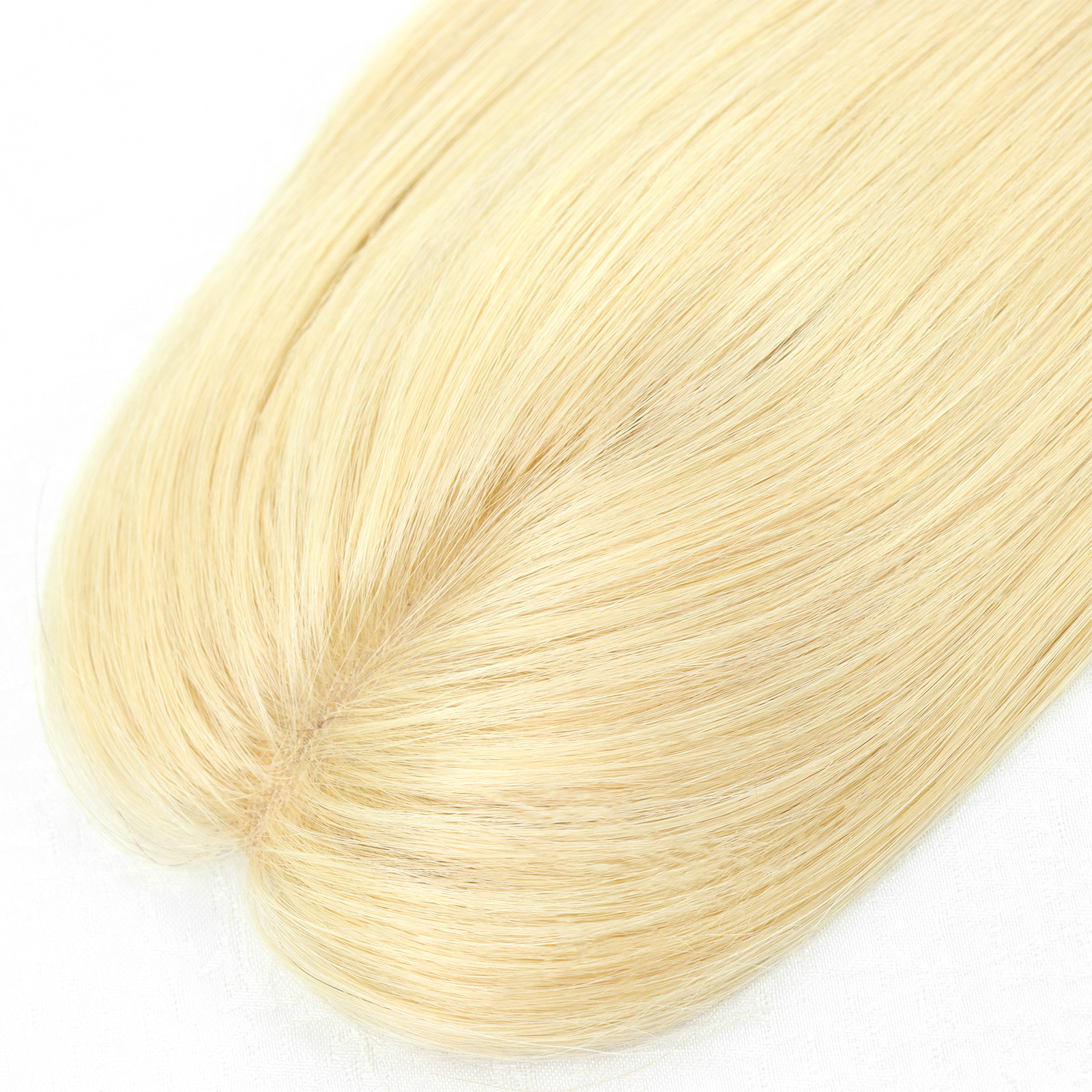 Mono Haar Topper-7.5 cm * 12.5 cm 100% Human Hair #613 Light Blonde