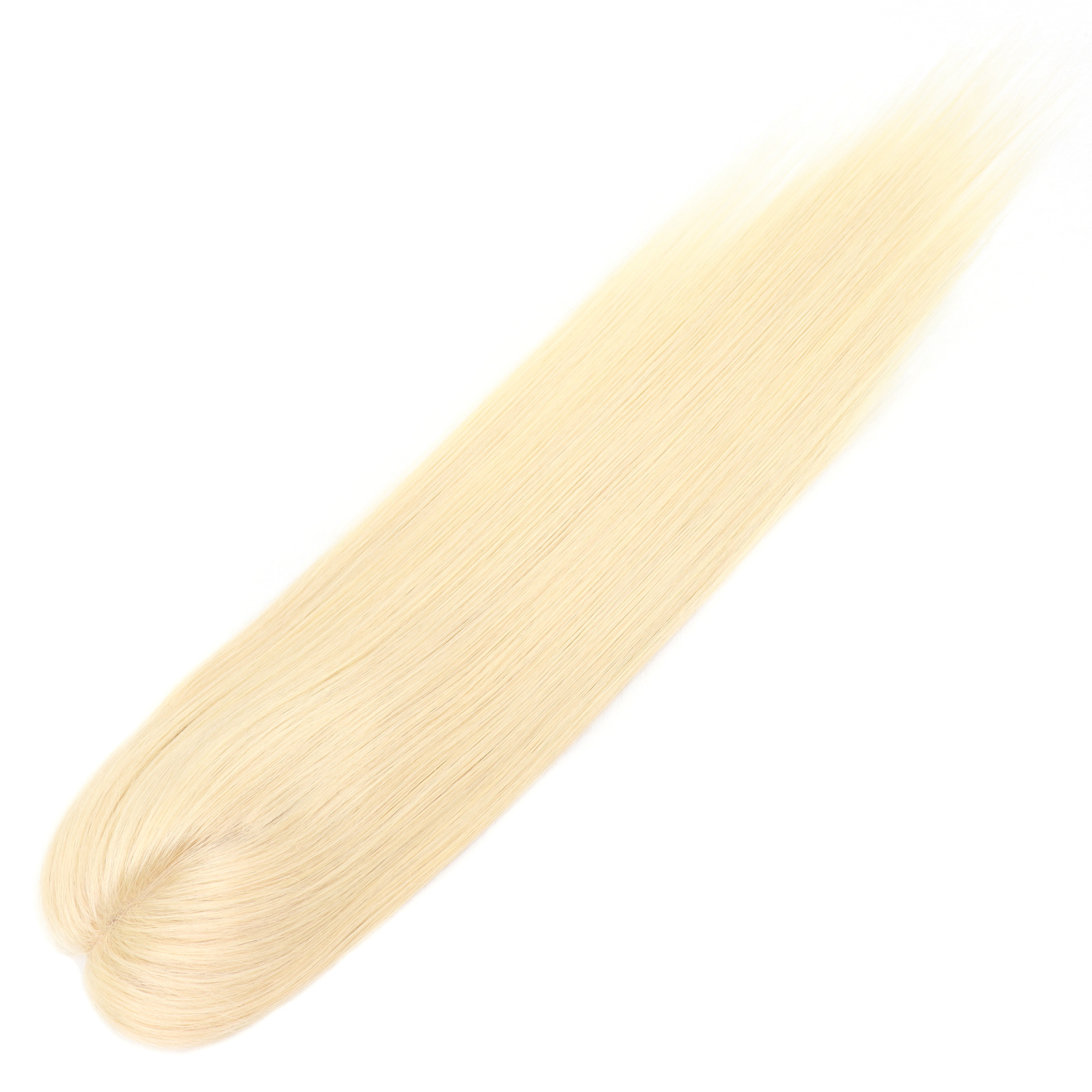 Mono Haar Topper-7.5 cm * 12.5 cm 100% Human Hair #613 Light Blonde