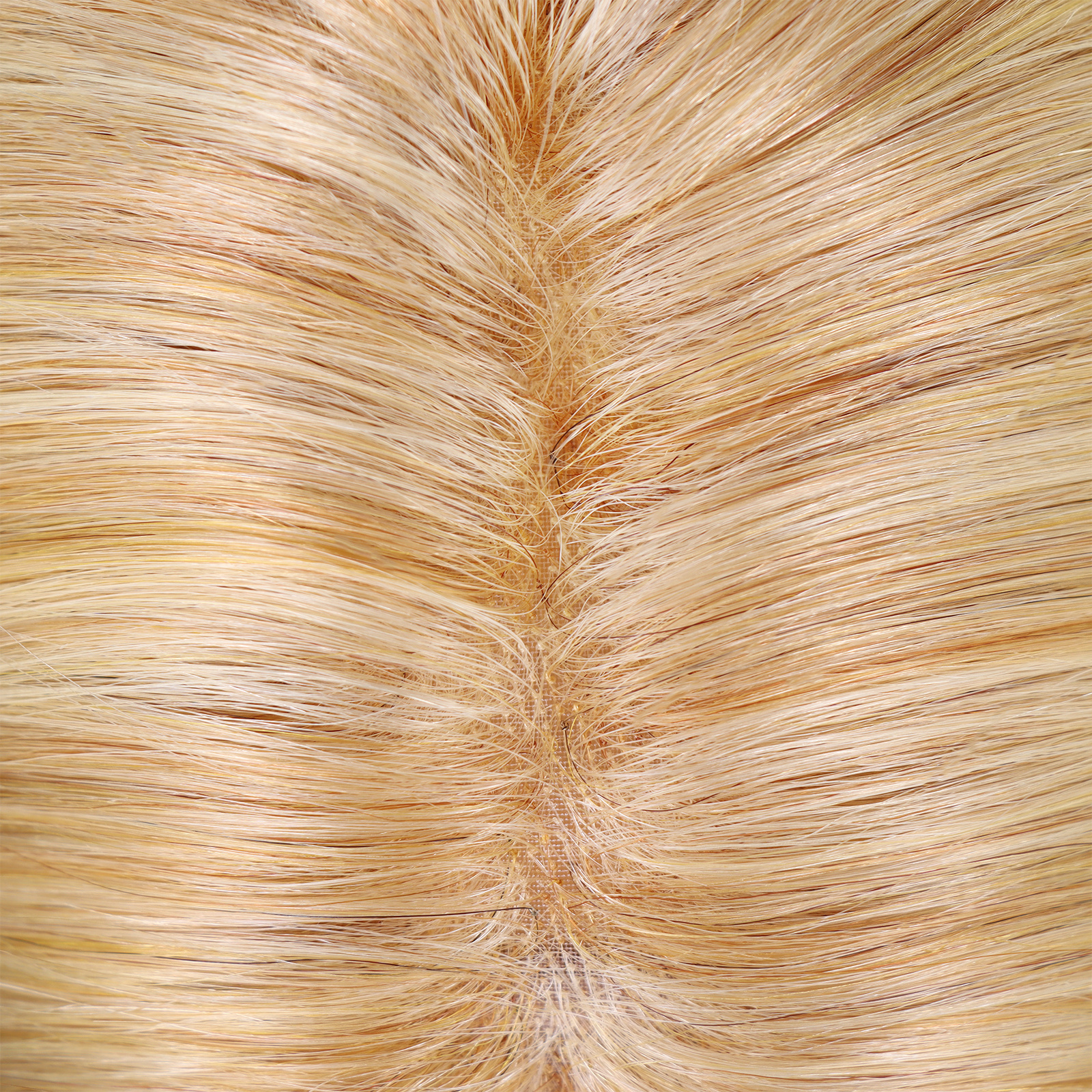 Mono Haar Topper-7.5 cm * 12.5 cm 100% Human Hair #27/613 Light Blonde mix