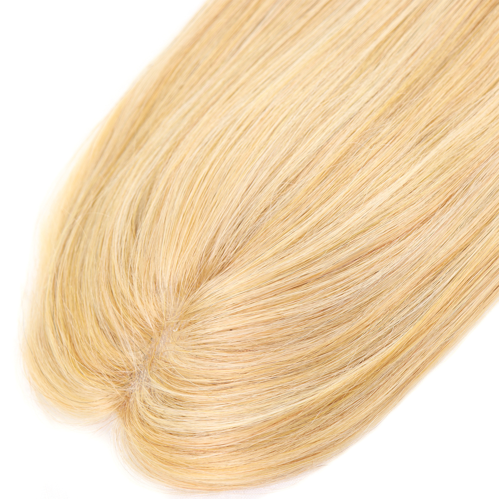 Mono Haar Topper-7.5 cm * 12.5 cm 100% Human Hair #27/613 Light Blonde mix
