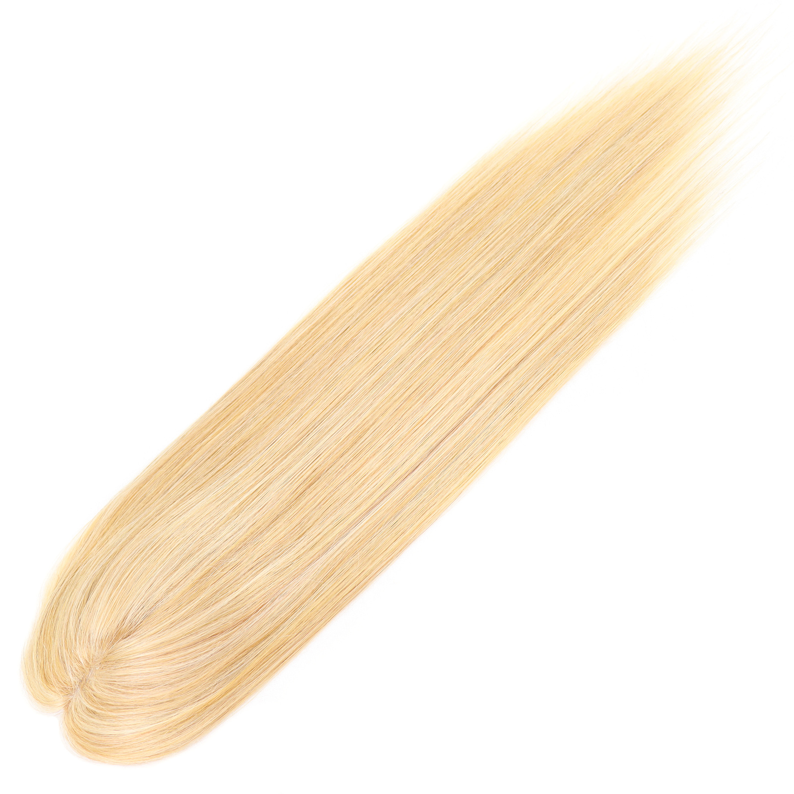 Mono Haar Topper-7.5 cm * 12.5 cm 100% Human Hair #27/613 Light Blonde mix