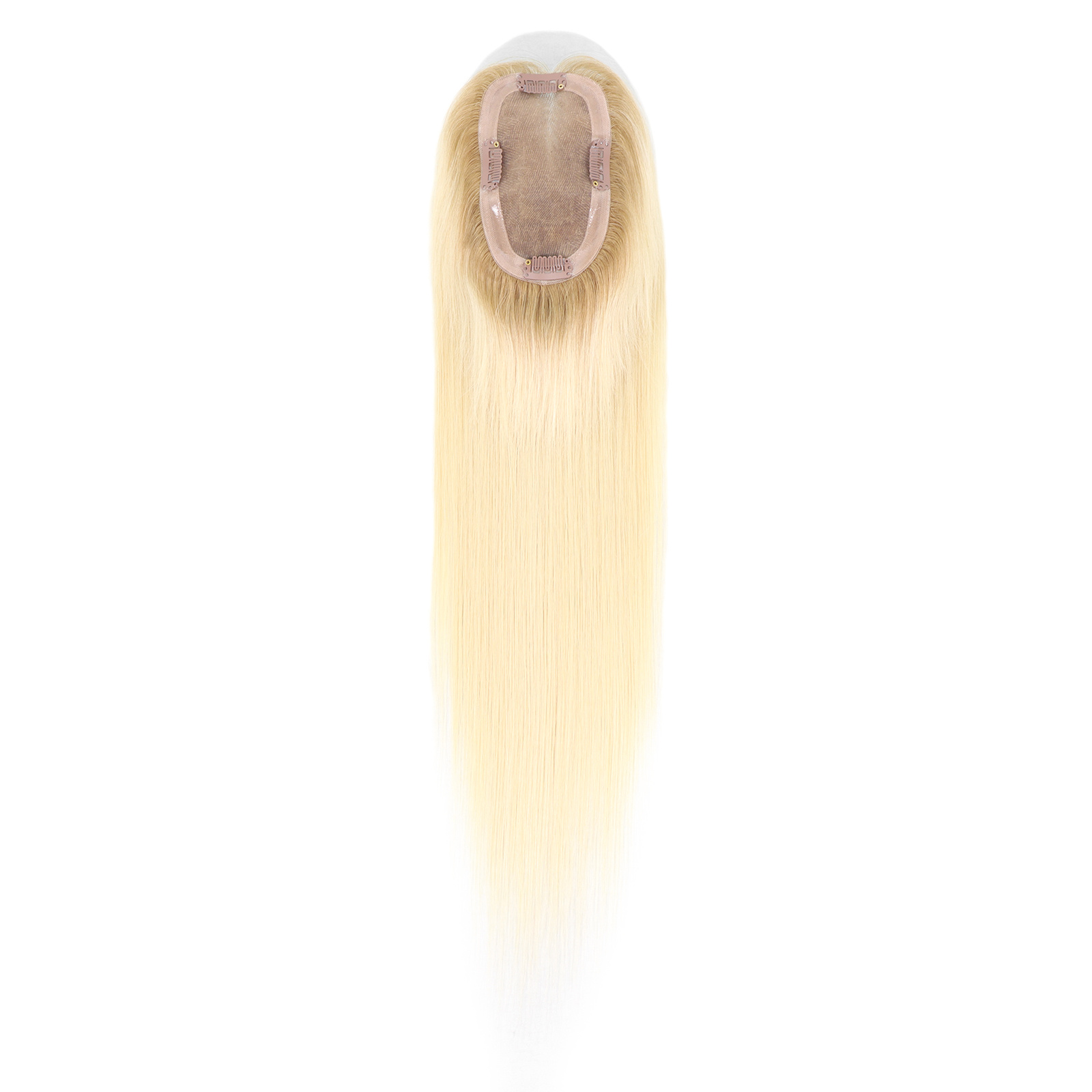 Mono Haar Topper-7.5 cm * 12.5 cm 100% Human Hair #T9/613 Light Blonde with Ash Blond Roots Mono Haar Topper-7.5 cm * 12.5 cm 100% Human Hair #T9/613 Light Blonde with Ash Blond Roots