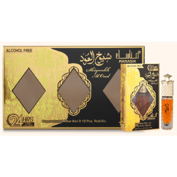 Manasik Manasik Shiyoukh Al Oud Roll on 6ml Alcohol free