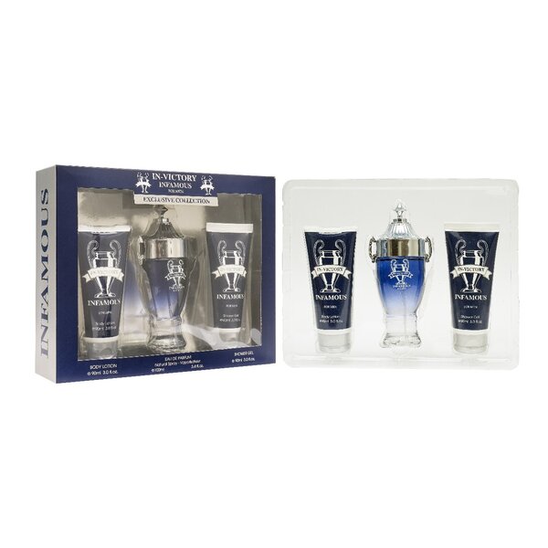 FC  In-Victory Infamous men Giftset 3 pcs. 100 ml EDP + Bodylotion + Showergel