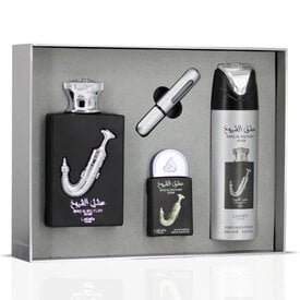 Lattafa  Ishq Al Shuyukh Silver Giftset 4pcs