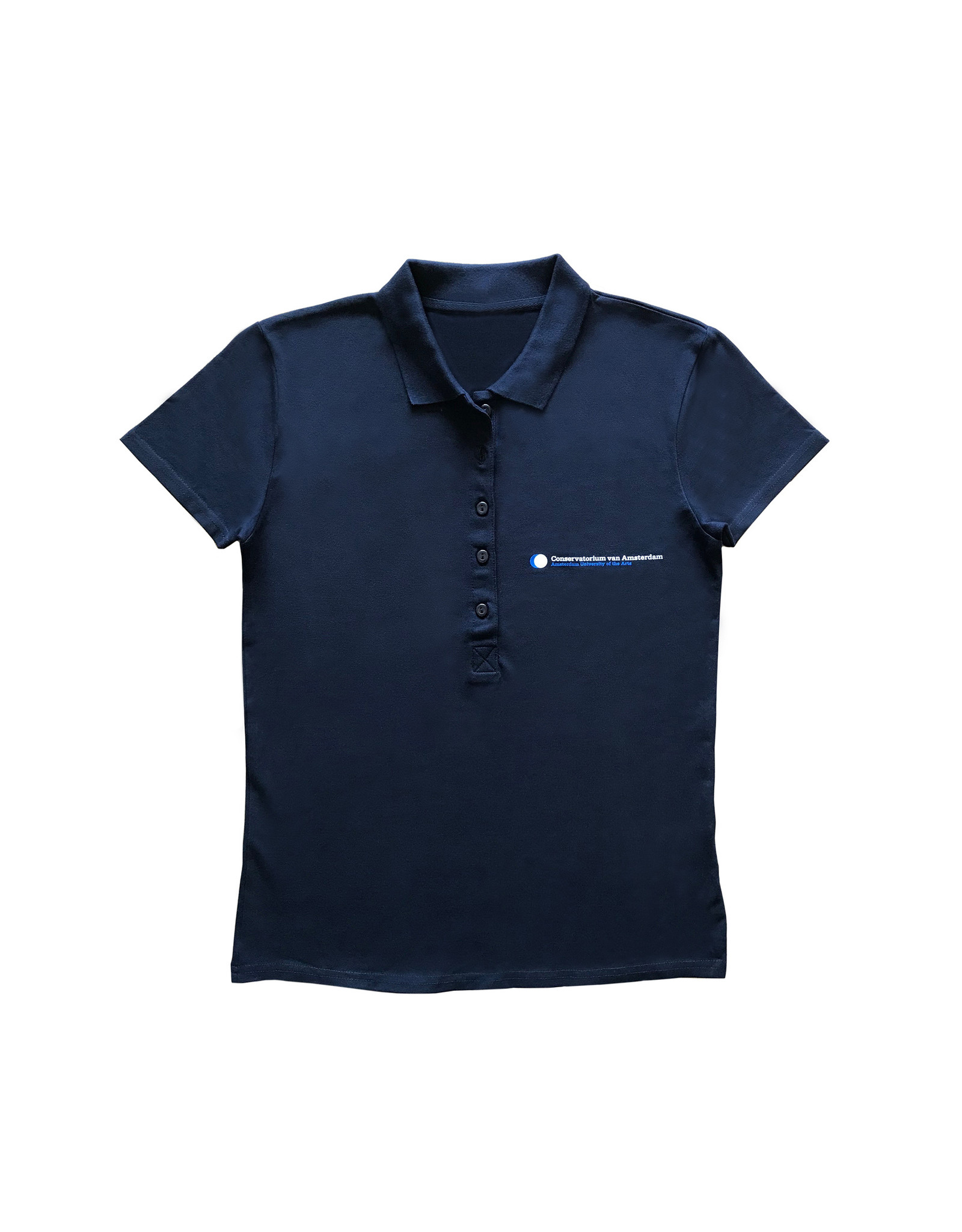 Luxe stretch-polo met korte mouw- dames
