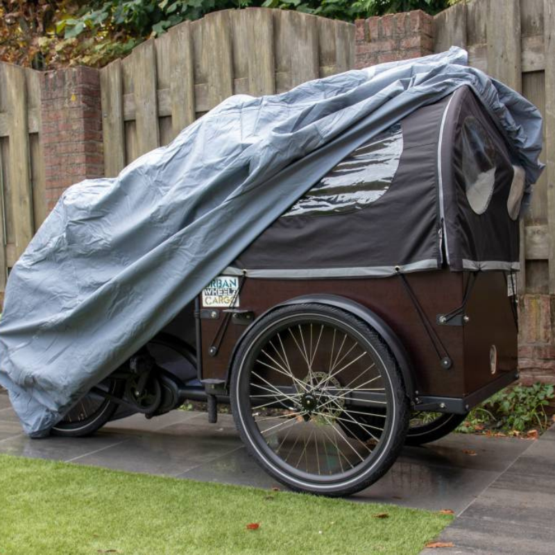 Housse de vélo Cargo Cargo, Pour 2 roues avec tente pluie, Noir, Maxxcovers