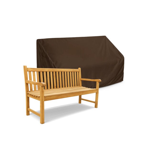 Housse de banc de jardin droit 600D luxe brun foncé