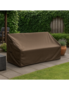 Housse de banc de jardin droit 600D luxe brun foncé