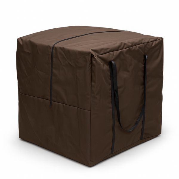 Housse de rangement pour coussins de jardin 600D luxe brun foncé