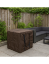 Housse de rangement pour coussins de jardin 600D luxe brun foncé