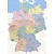 Kurk prikbord landkaart Duitsland - 100 x 140 cm