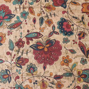 kurk textiel - Bloemen & Vlinders - 50 x 70 cm