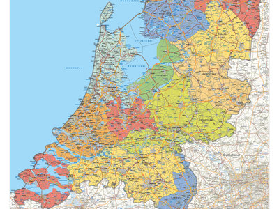 cijfer Overblijvend Dij Kurk prikbord landkaart Nederland XL - 100 x 136 cm - Kurk24