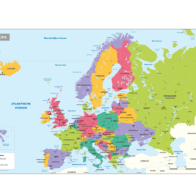 Kurk prikbord Europa - 100 x 140 cm - 9mm multiplex & 6mm kurk - ACTIE