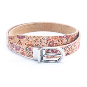 Vrouwen riem - Bloemen - 105 cm - Rood/Oranje