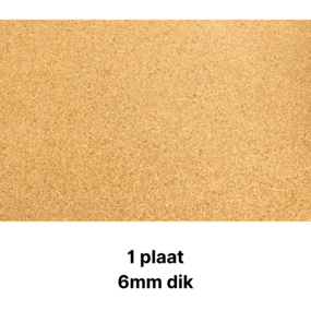 1X - Industrie kurkplaat - 60 x 90 cm - 6mm dik