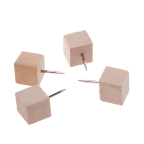 Houten Pushpins – Vierkant – 30 Stuks