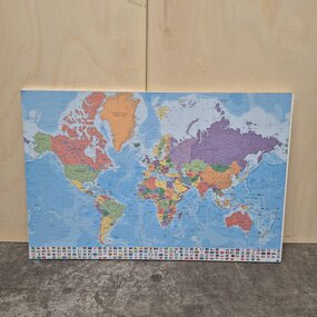 OUTLET - Prikbord Wereldkaart - 60 x 90 cm