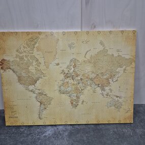 OUTLET - Prikbord Wereld - Antiek - 100 x 140 cm