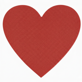 Kurk prikbord in hartvorm – Zelfklevend - ROOD – 60 x 65 cm – 6 mm dik