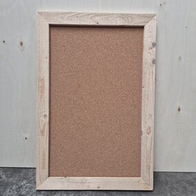 OUTLET - Prikbord steigerhouten lijst - 60 x 90 cm