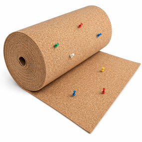 Prikwandkurk voordeelrol - 8mm dik - 100cm breed - 10m lang