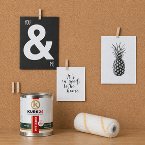 Prikwandkurk op rol EXTRA - 8mm dik - 100cm breed - VOORGELIJMD