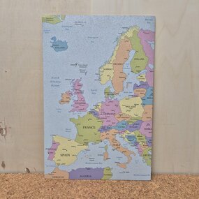 OUTLET - Europa - Zelfklevend prikbord - 60 x 90 cm