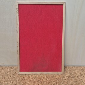 OUTLET - Prikbord met houten lijst - Rood - 60 x 40 cm