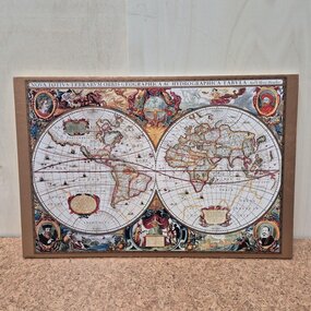 OUTLET - Prikbord Wereldkaart Historisch - 60 x 90 cm